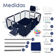 thumbnail image 2 of Corral Bebe Infantil 3en1 Juego Malla Tela Oxford 180x120cm Azul, 2 of 8