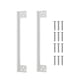 thumbnail image 4 of 2 Placas Protectoras De Pestillo De Puerta En Forma De L Para Puerta De Metal, Puerta De Madera, Lugar De Trabajo, 7 Pulgadas, 4 of 5