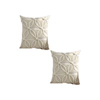 Genérico - Set De 2 Fundas De Cojin Estilo Bohemio 45X45 Cm Blanco 04