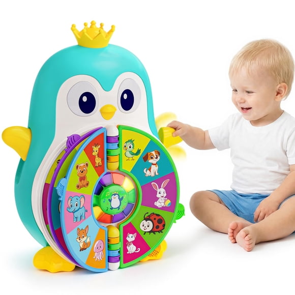 Pingüino musical para niños pequeños ToddlerCley, juguete con 5 temas, sonido y luz