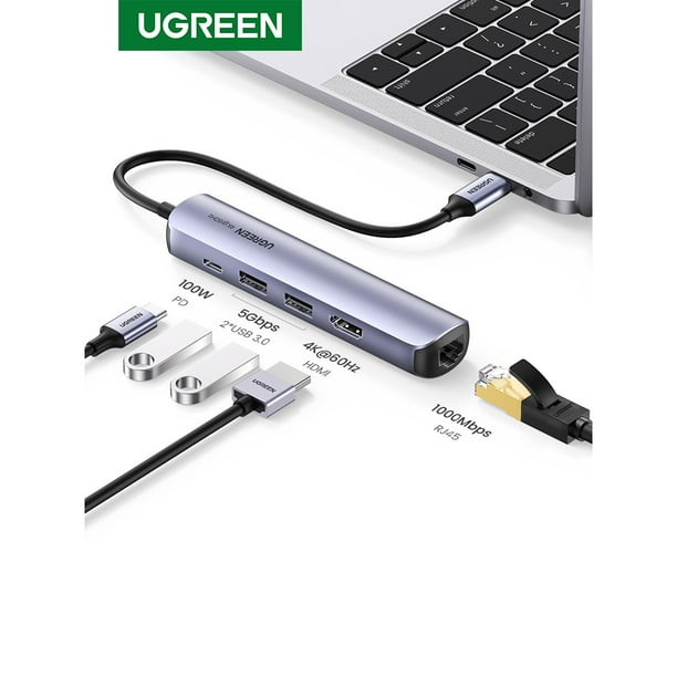 Multipuerto Usb-c / (1hdmi 4k/60hz) + (2usb 3.0) + (1in Usb-c Pd) Aluminio Cm418