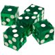 thumbnail image 1 of Dados de Casino Trademark Poker 19 mm Verde Serializados, 1 of 2