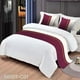 thumbnail image 2 of Pieceras para cama decorativa 60x200 cm + 2 fundas 45x45 diseño 2 color burdeos, 2 of 2
