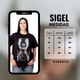 thumbnail image 5 of Polera Mujer Oversize Estampado Golden Clock Negro Talla M, 5 of 5