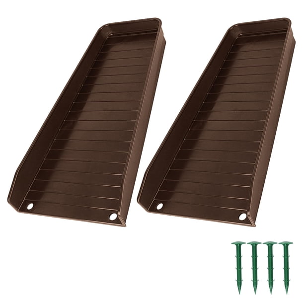 Bloque desviador de agua para bajante de canalón ChickVilla 21 x 41 cm marrón, 2 piezas