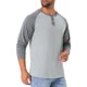thumbnail image 5 of INSPIRE CHIC Camisetas de Hombre Manga Larga Raglán Casual Béisbol Henley Camisetas XL Gris, 5 of 6