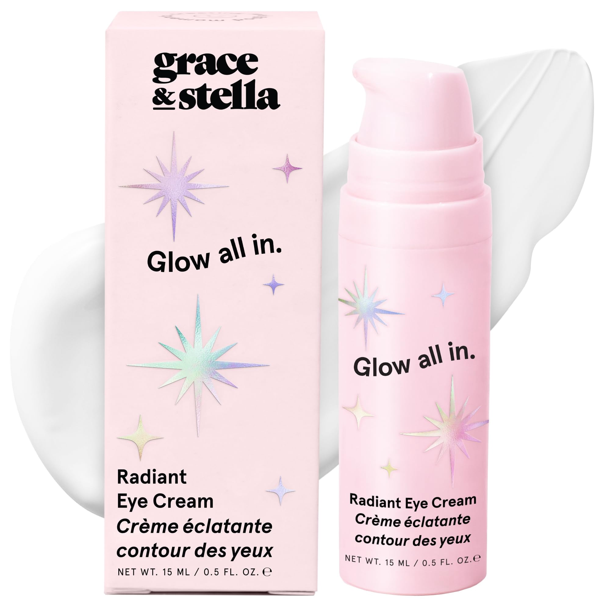 Crema De Ojos Grace & Stella, Antienvejecimiento, Iluminadora, 15 Ml, Vegana