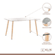 thumbnail image 4 of Comedor Mesa de Vidrio Rectangular 120x80 + 6 Silla Crossback Madera, 4 of 8