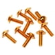 thumbnail image 2 of 10x Placa De Tornillos De Pernos De Aluminio Marco De La Cubierta Decorativa De Oro 20mmx6mm, 2 of 3