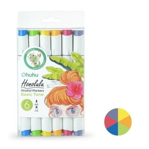 Marcadores Al Alcohol Ohuhu Honolulu Set 6 Colores Básicos