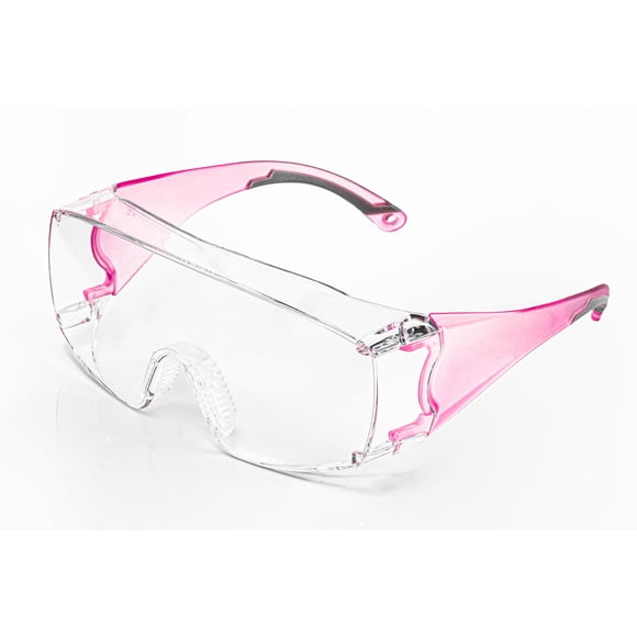 Lentes de seguridad KF KOZIFACE C31Z con lente transparente antivaho (rosa)