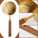 thumbnail image 3 of Tazas y cucharas medidoras 8 piezas acero dorado y madera, 3 of 3