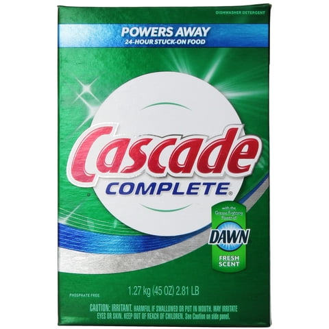 Detergente En Polvo Para Lavavajillas Cascade Complete 90 Oz