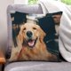 thumbnail image 1 of Golden Retriever Fundas de almohada de terciopelo con tema, regalos de funda de almohada, decoración para el hogar, cojín de lanzar, regalo de cumpleaños para fans y parejas.50*50cm., 1 of 6