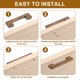 thumbnail image 5 of Uxcell 4 Pack Tiradores de Madera para Cajones, Centro de Agujero de 5 Pulgadas, Tiradores Cuadrados de Madera para Cajones con Tornillos para Cocina, Tocadores, Puertas de Armarios, Madera de Fresno, 5 of 7