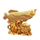 thumbnail image 1 of Figura de arowana de prosperidad según el Feng Shui, adorno escultórico de aleación, dragón dorado para decoración de dormitorio u oficina., 1 of 5