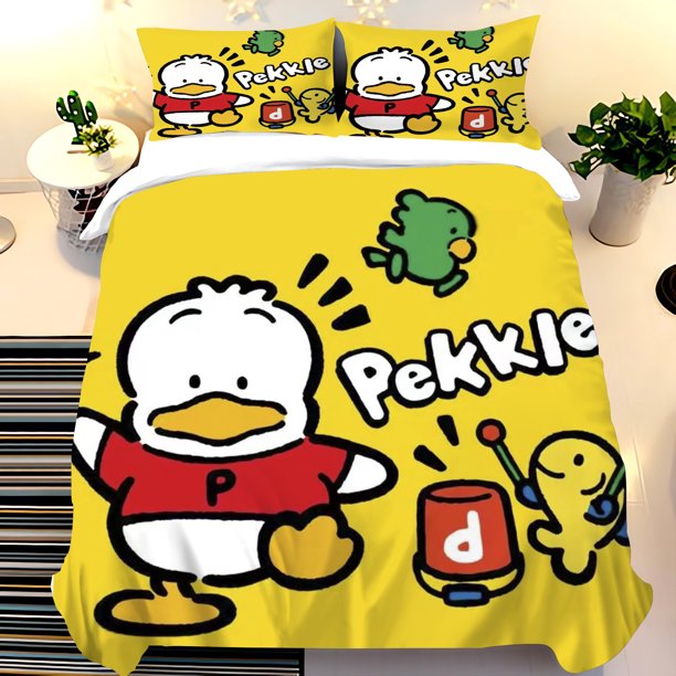 Duck Quilt Cover Pekkle Anime Cartoon Duvet Skin-Friendly And Breathable Cute Printed Comforter Warm Bedding Sanrio