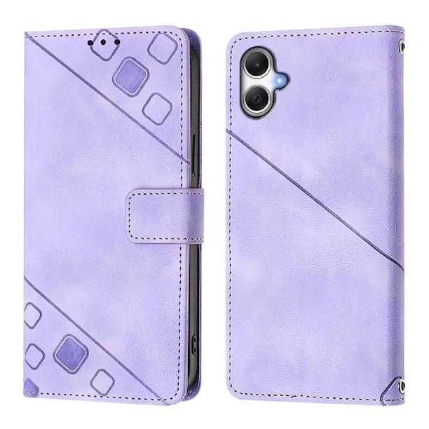 Funda Cartera para Samsung Galaxy A07 4G con Soporte y Ranuras, Resistente a Golpes y Rayones Morado