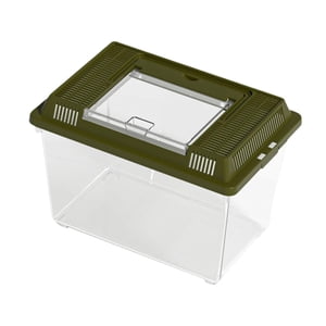 Ioensy - Tanque De Baño Para Tortugas Caja De Cría De Anfibios Hábitat Para Reptiles Caja De Alimentación De Alimentos Verde