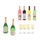 thumbnail image 4 of Casa de mu?ecas en miniatura 1/12 botellas de vino botellas de champán y vasos bar accs, 4 of 5
