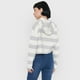 thumbnail image 2 of Sweater Mujer Hoodie Gris Rayas Corona, 2 of 5