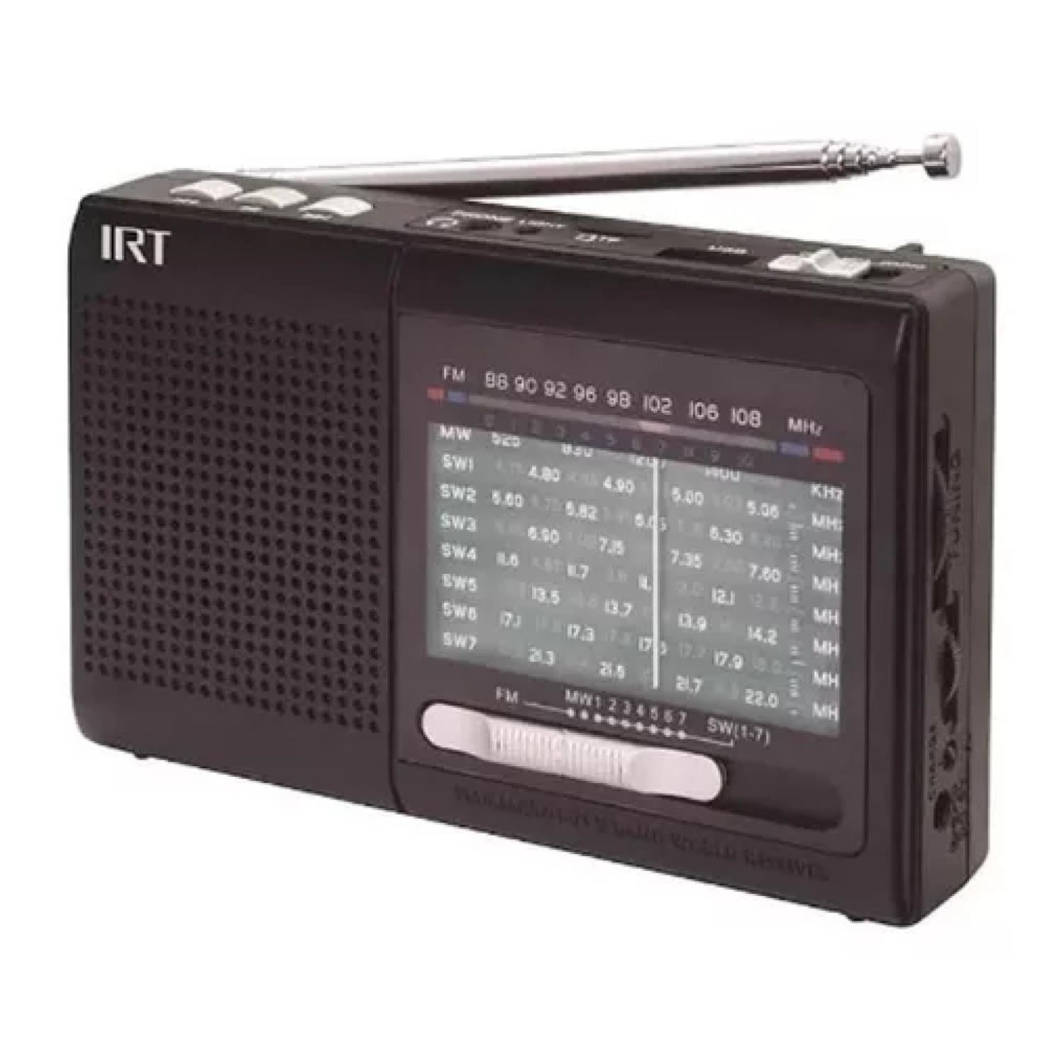 Radio Portatil 9 Bandas Fm Am Sw Usb Negro Irt