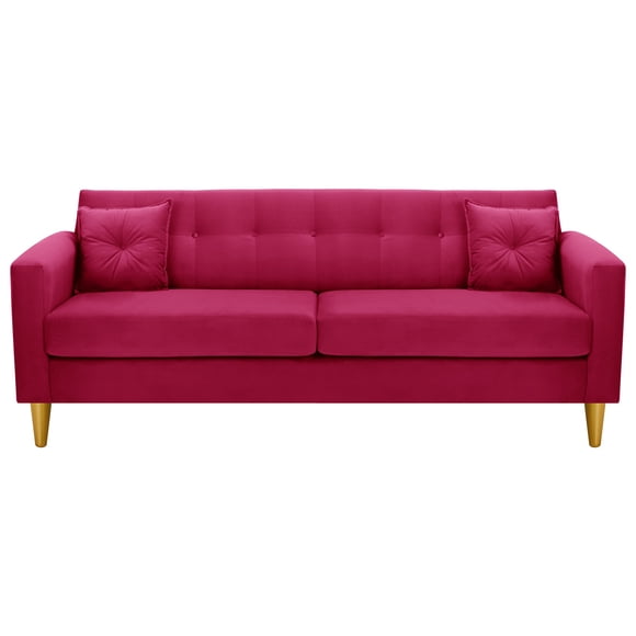 Sofa New Retro 3CG Felpa 01 Burdeo