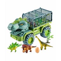 Genérico - Camión Transportador De Dinosaurios Tiranosaurio Rex Juguete