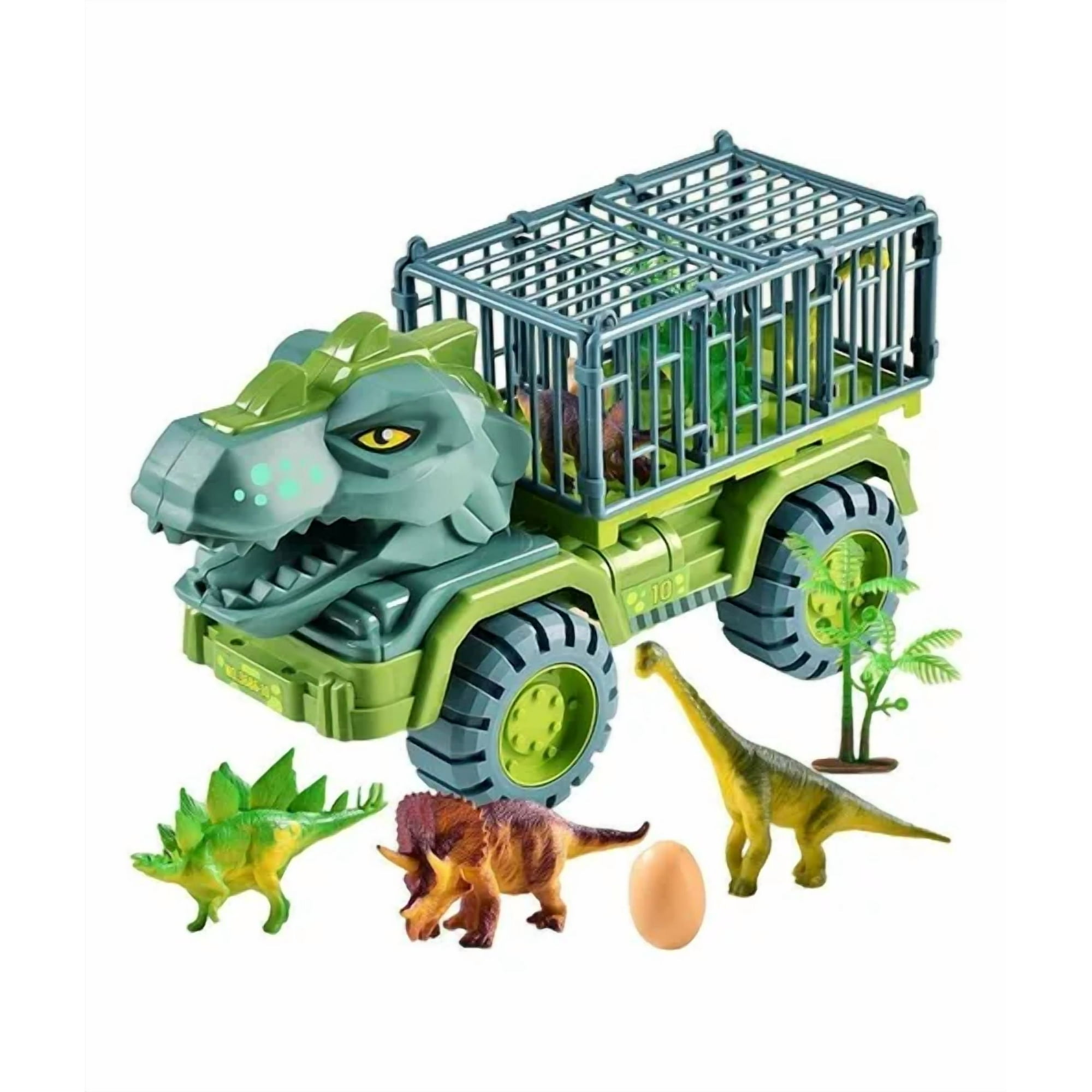 Genérico - Camión Transportador De Dinosaurios Tiranosaurio Rex Juguete