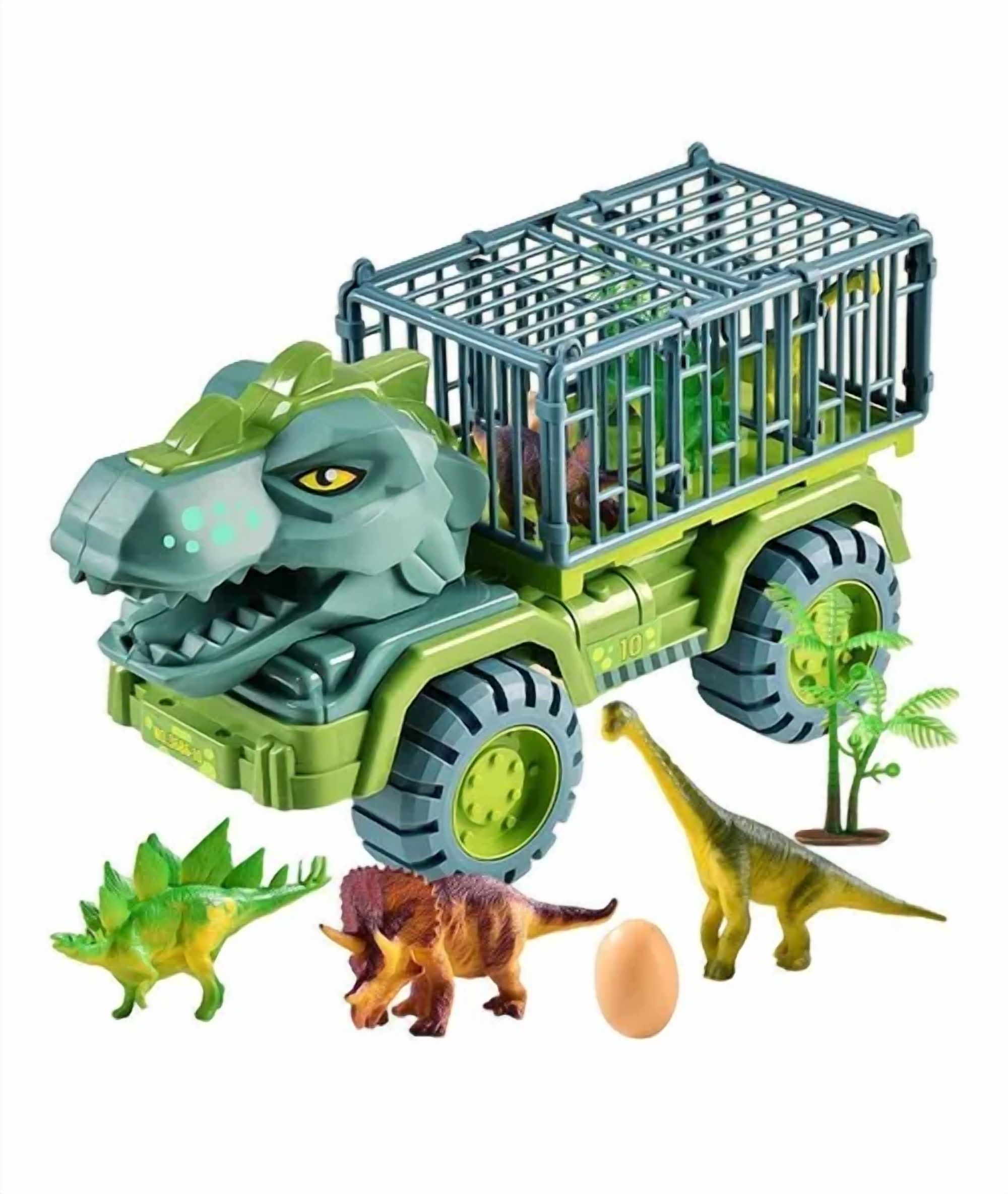 Genérico - Camión Transportador De Dinosaurios Tiranosaurio Rex Juguete