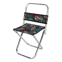 Magideal - Taburete De Camping, Asiento, Taburete De Pesca, Silla De Camping, Reposapiés, Silla Pequeña Plegable, Taburete Plegable Portátil Para Barbacoa, Viaje Con Respaldo