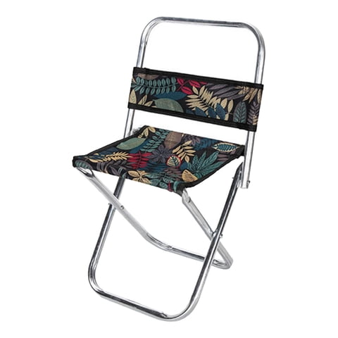 Magideal - Taburete De Camping, Asiento, Taburete De Pesca, Silla De Camping, Reposapiés, Silla Pequeña Plegable, Taburete Plegable Portátil Para Barbacoa, Viaje Con Respaldo