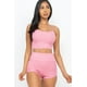 thumbnail image 1 of Conjunto de Top Corto de Tirantes Acanalado y Shorts Fruncidos, 1 of 2