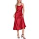 thumbnail image 2 of CURVOSPORT Vestido de Satén para Mujer con Tirantes Espagueti, Escote en V, Elegante Vestido Largo S Rojo, 2 of 6