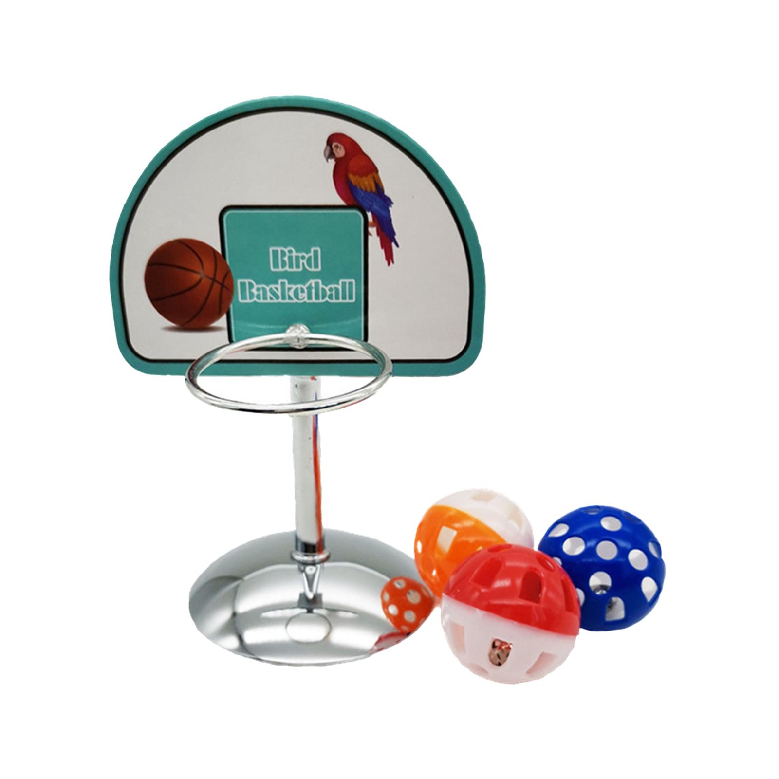Magideal - Juguetes De Entrenamiento De Aves, Juguetes Para Loros, Accesorios Para Trucos De Baloncesto, Juguetes Educativos, Mini Pelotas Con Campanas Para Caca Tablero 10.5Cmx18.5Cm