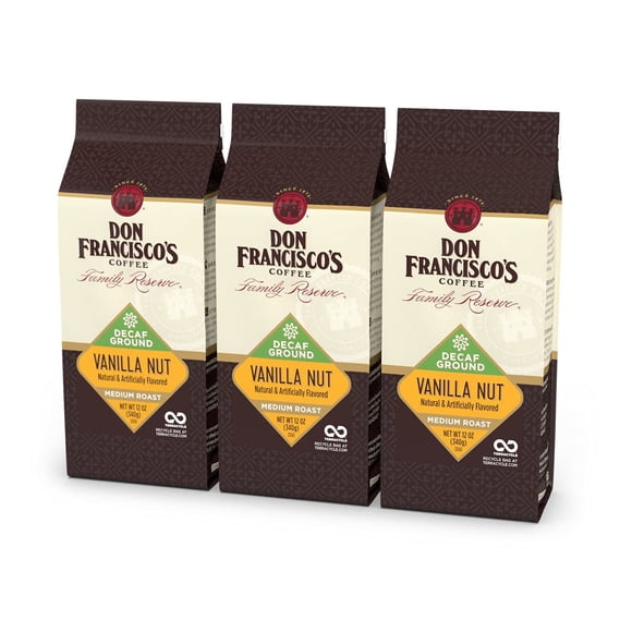 Café molido Don Francisco's Descafeinado con Nuez de Vainilla 100% Arábica