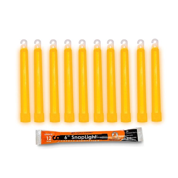 Glow Sticks Cyalume SnapLight naranja, 15 cm, 12 horas de duración (x10)