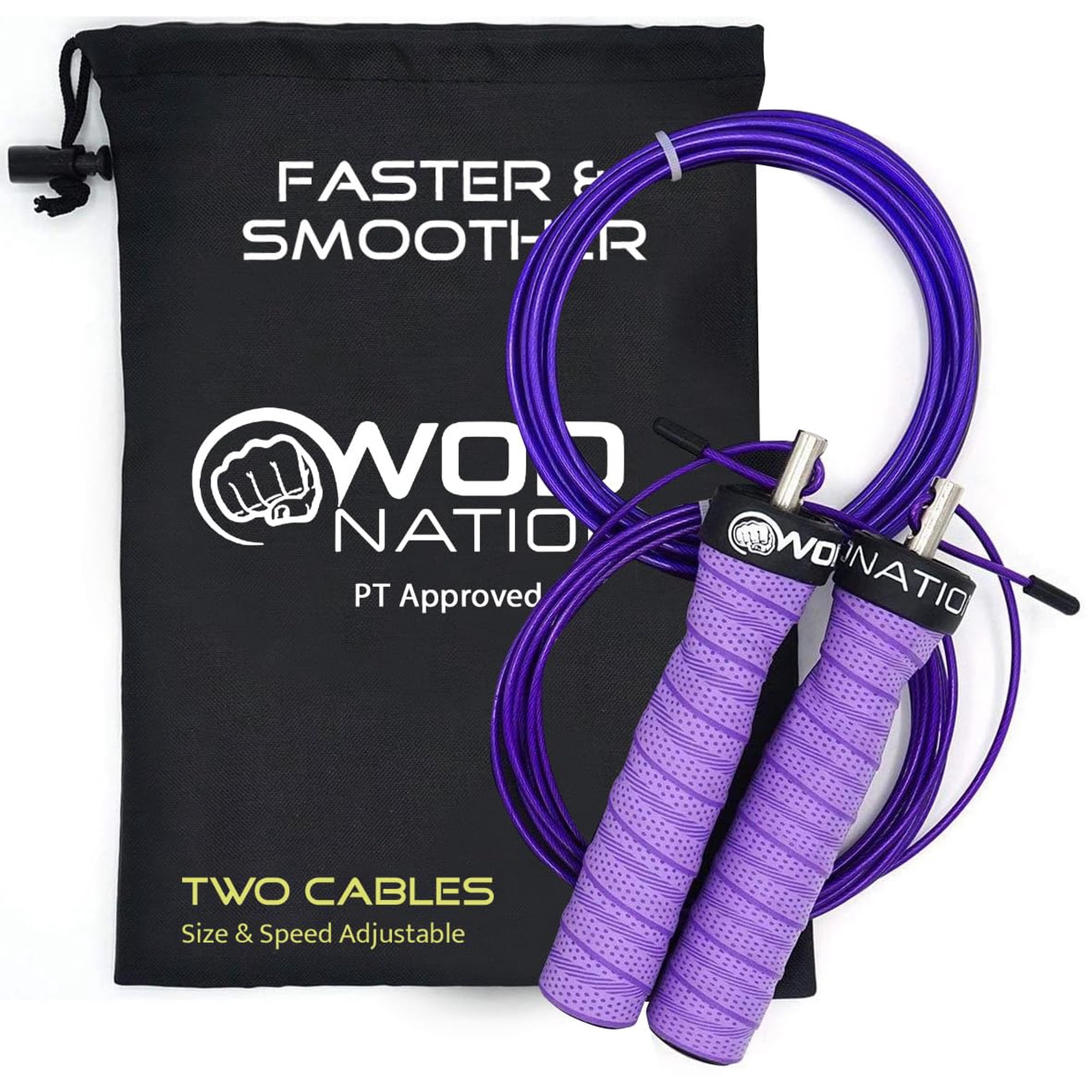 Sistema De Cable Dual Jump Rope Wod Nation Speed Endurance