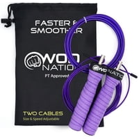 Sistema De Cable Dual Jump Rope Wod Nation Speed Endurance