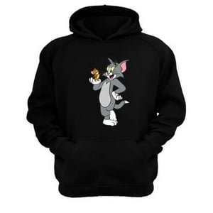 Genérico - Polerón Canguro Tom Y Jerry Negro Talla Xl Unisex