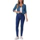 thumbnail image 2 of INSPIRE CHIC Chaquetas de Jean de Mezclilla Recortadas sin Cuello de Manga 3/4 para Mujer Azul Pavo Real L, 2 of 5