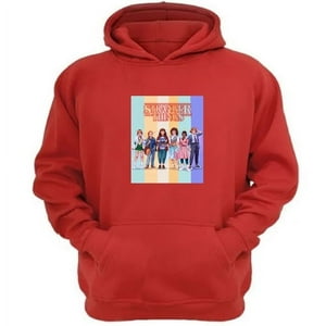 Genérico - Polerón Canguro Stranger Things Rojo Talla Xs Unisex