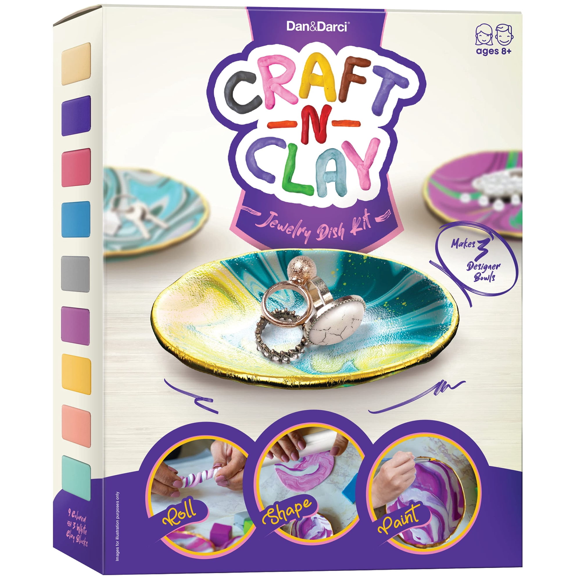 Kit Para Hacer Platos De Joyería Craft 'n Clay Dan&darci Para Niños De 8 A 14 Años