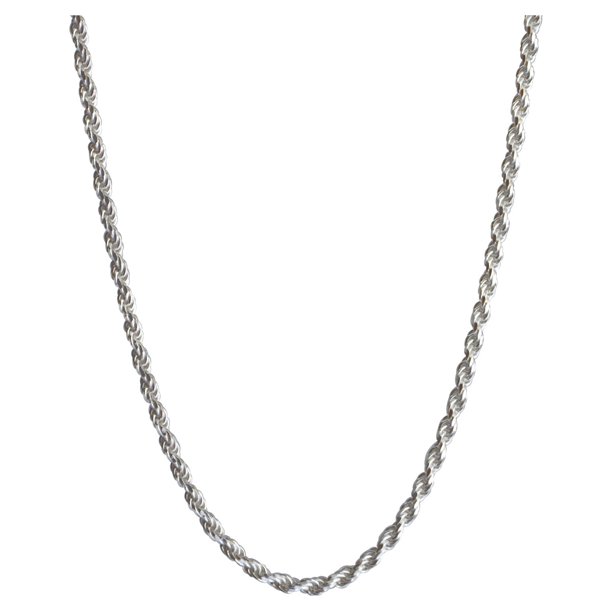 Collar Brilliance Fine Jewelry de 22 in de Plata Esterlina con Diseño de Cuerda