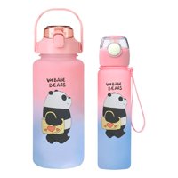 Genérico - Pack 2 Botellas Agua Motivacionales 2L 900Ml Rosa Celeste