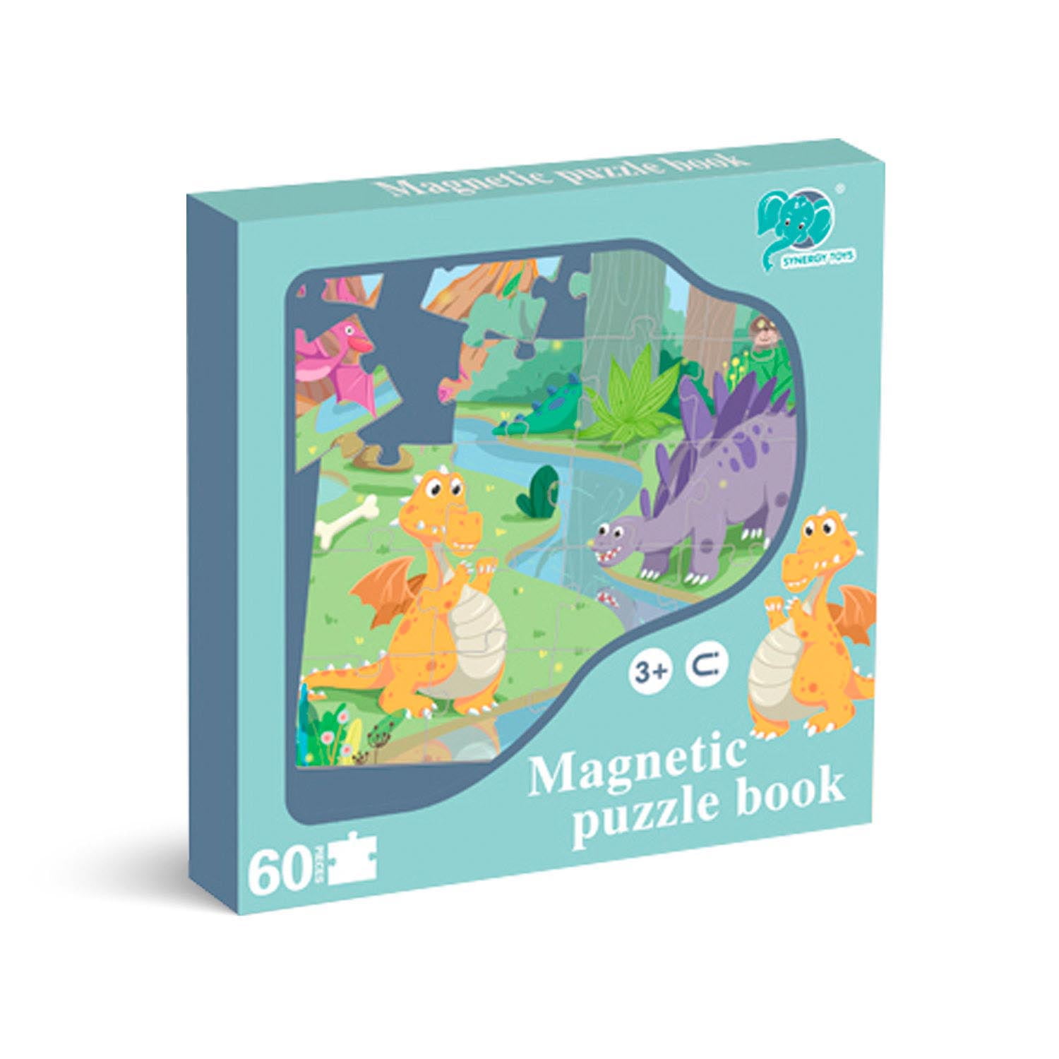 Nobel Gift - Libro Puzzle Magnético 60 Piezas Dinosaurios