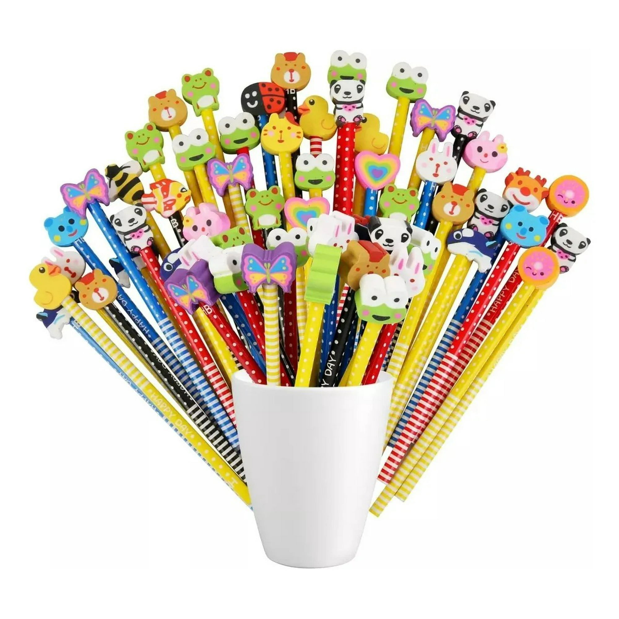 Genérica - Pack 40 Pcs Lápices Niños Grafito Mina Colores Diseños