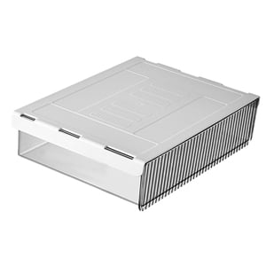 Magideal - Cajón Organizador De Almacenamiento Debajo Del Escritorio, Bandeja Invisible, Cajón , Cajón De Escritorio Acoplable Para Tocador De Cocina, Dorm Negro 23X33X8Cm