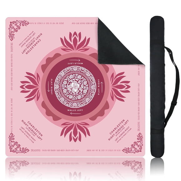 Alfombrilla de Mahjong ECVLRTK 80 cm x 80 cm Rosa Antideslizante