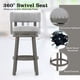 thumbnail image 2 of Taburetes de bar COSTWAY, juego de 2 taburetes de bar giratorios de 31 pulgadas, color gris, 2 of 3